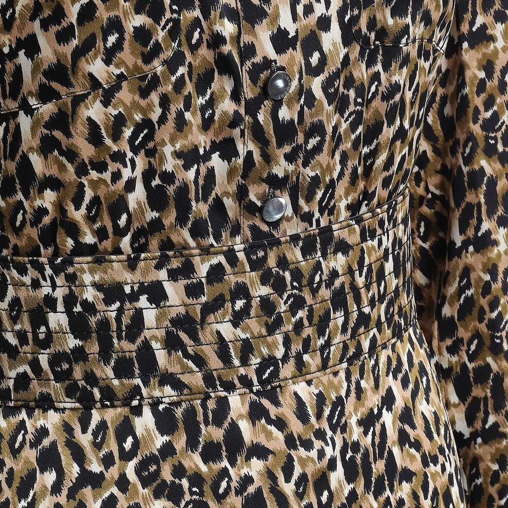 Equipment Lenora Leopard Midi Dress - Picture 7 of 7